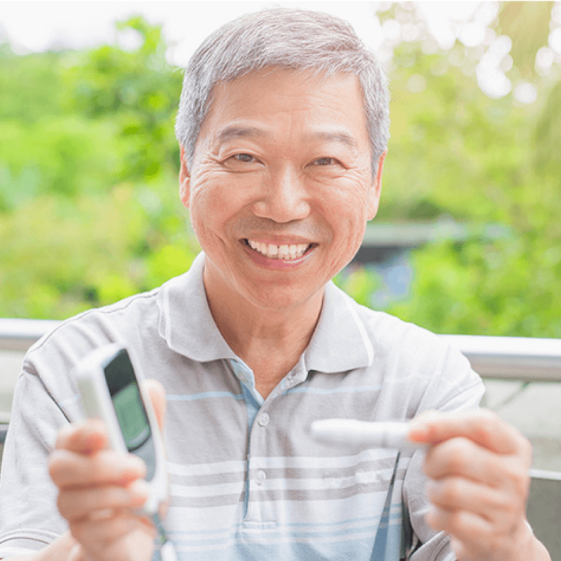 Người lớn đái tháo đường <br> type 1 hoặc type 2